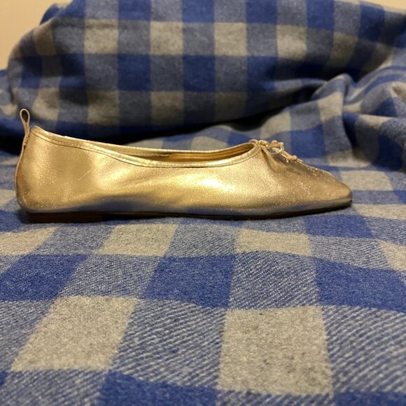 Gold leather ballet flats, size 40 - Picture 4 of 9